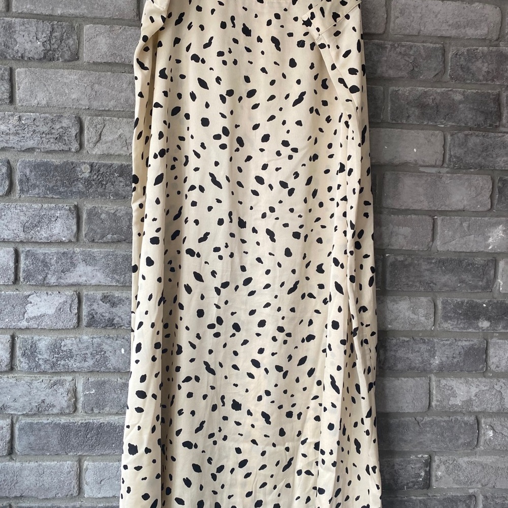 Cheetah Print Satin Maxi Dress
